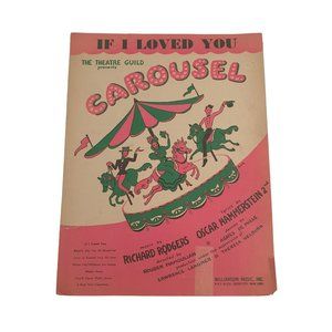 If I Loved You Vintage Sheet Music 1945 Piano Voice Carousel Easy Listening
